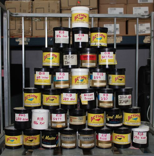 LOT-ACTION Commercial Offest Printing Ink - 1 lb - A steal at this price!!