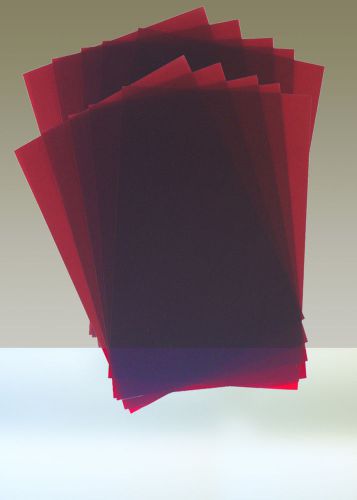 Rubylith, Lot of 10 Sheets, 11&#034; x 17, Red