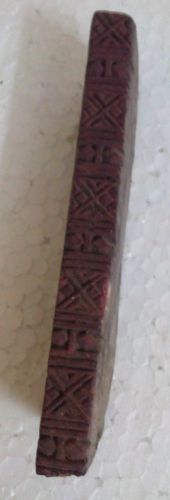 Vintage Old Hand Carved fine  border design Wooden Textile Printing Block/stamp