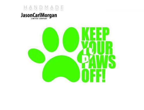 JCM® Iron On Applique Decal, Dog Paws Neon Green