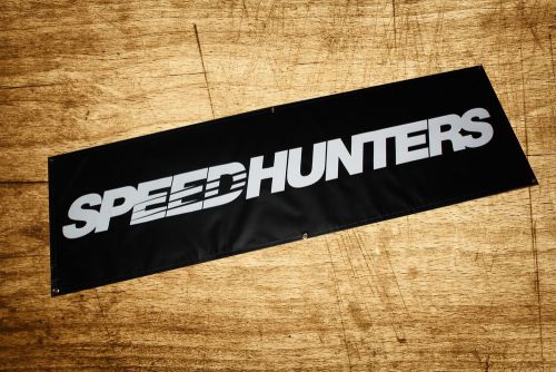 2&#039;X 6 &#039; Banner speedhunter black vinyl shop banner White letters jdm illest