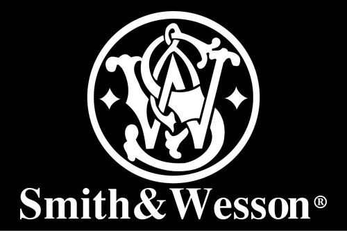Smith &amp; Wesson 4&#039; x 6&#039; Black Vinyl Banner Gun Show Dealer Mancave Pistol USA