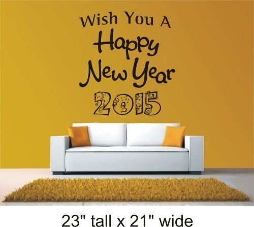 2X Happy New Year Removable Wall Art Decal Vinyl Sticker Mural Decor-FA232