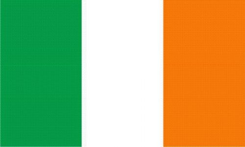 Ireland Irish Flag Sticker x 2 self adhesive laminated vinyl decal Celtic