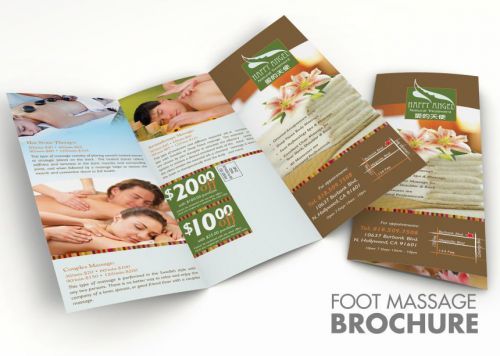 5000 tri-fold glossy brochures • 8.5&#034;x11&#034; • 100 lb. gloss paper for sale