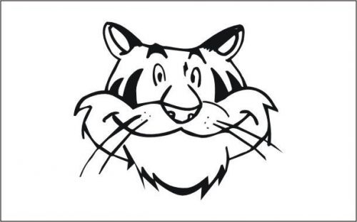 2X Car Truck Window Wall VINYL DECAL Bumper Sticker &#034; Smart Tiger&#034; - 126