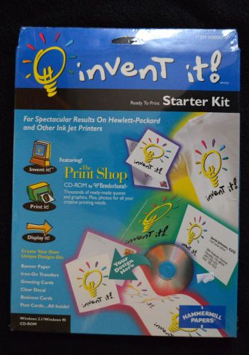 Invent It Starter Kit With CD Rom.  Create Banners, Iron Transfers And Much More