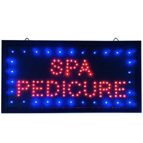 Animated led spa pedicure led sign display store shop nails hair neon studio for sale