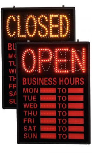 Open/Closed LED Sign With Hours