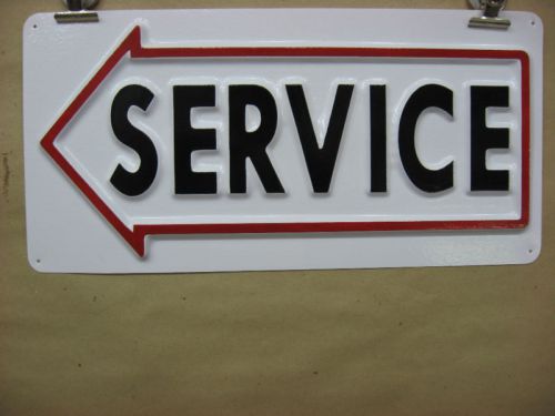 Service arrow frame left 3-d embossed plastic 6x14 sign, auto repair shop garage for sale