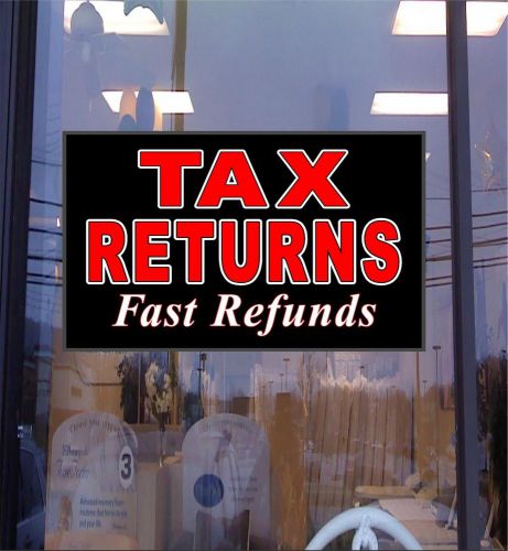 20&#034; x 30&#034; LED Light box Sign - Tax Returns fast refunds - Income Tax sign