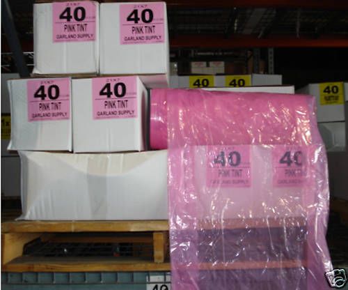 &#034;PINK&#034; Dry Cleaning Poly Garment Bags 40&#034; 430bags/roll