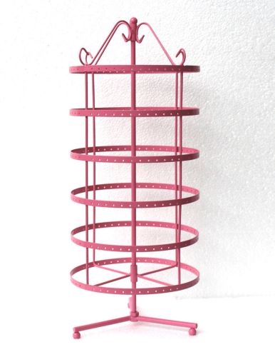 New 288  holes pink rotating earrings display stand rack holder