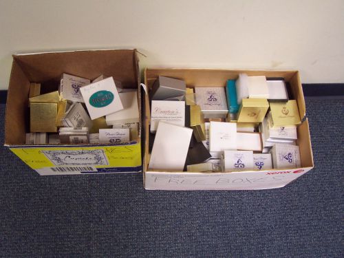 assorted odd lot gold silver jewelry 3&#034; gift boxes gold white 25 years diamond