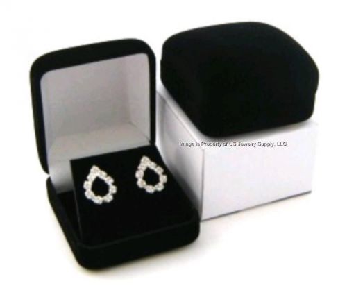 144 Black Velvet Earring Jewelry Display Gift Boxes