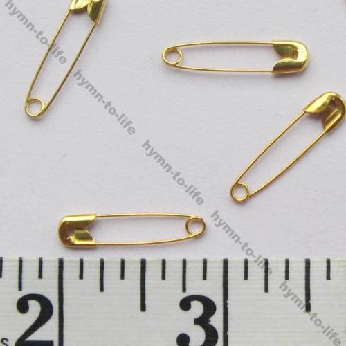 1000 pcs 7/8&#034; Safety Pins Gold tone color for garment tags hanging Size 0#