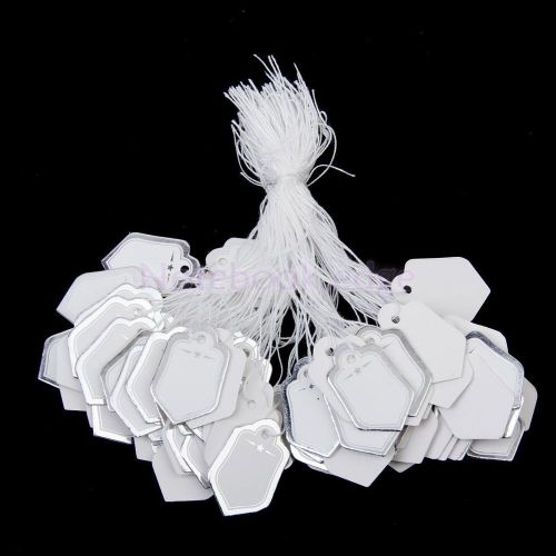 500 strung string tie jewelry clothes display label price tags chain tag retail for sale