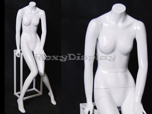 Female Fiberglass Headless style Mannequin Dress Form Display #MZ-LAGO2BW