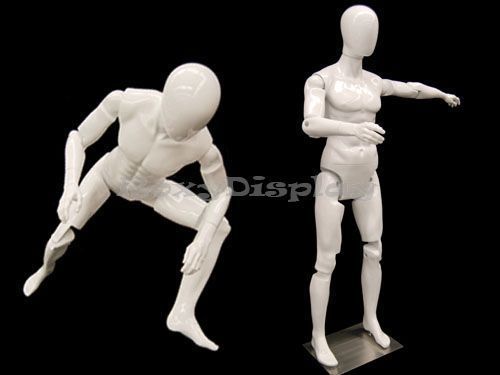 Fiberglass male mannequin with flexible head, arms and legs display #md-z-mfxweg for sale