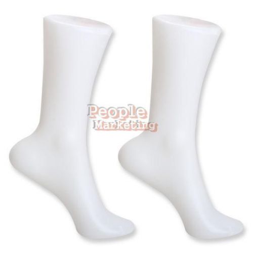 P4PM 2PCS Female Foot Sock Sox Display Mold Short Stocking Mannequin White