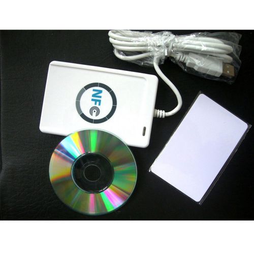 Nfc acr122u rfid contactless smart reader &amp; writer/usb + sdk + 5xmifare ic card for sale