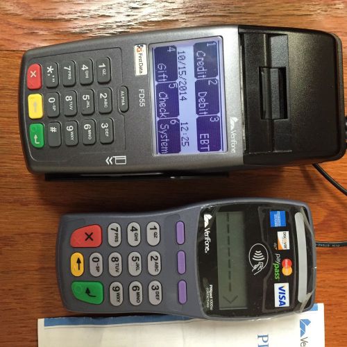 Used First Data FD55 Terminal + New Contactless PP1000SE