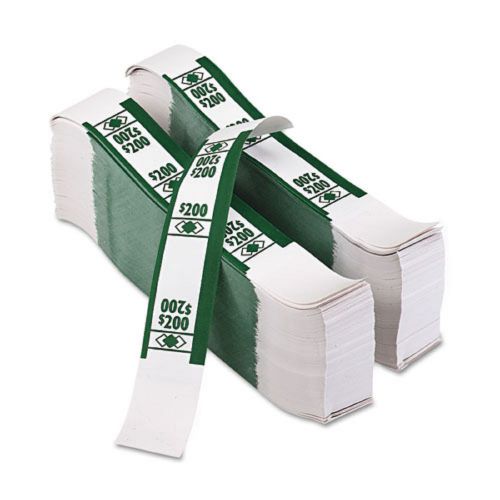 1000 SELF SEALING GREEN $200  CURRENCY STRAPS  BANDS $200 GREEN