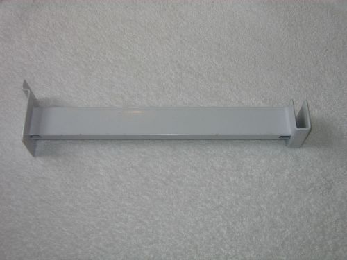 Set of 2 retail rectangular tubing hangrail slatwall bracket - white 12&#034; length for sale