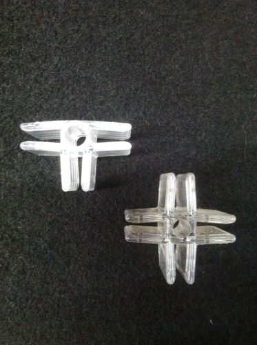 Glass Connector Clips 3 Way  Or 4 Way Clips  Only. Use With 3/16&#034; Glass.  50pcs