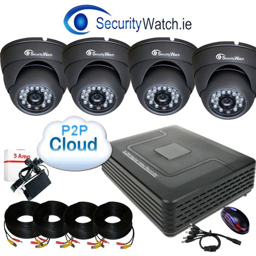 4 SONY Effio-e CCD Camera 960H DVR CCTV System Security Compact Surveillance Kit