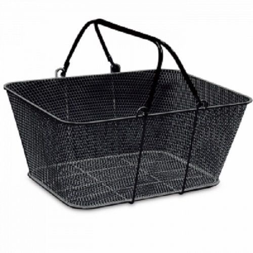 Shopping basket cart wire mesh market gift store retail black lot of 12 new for sale