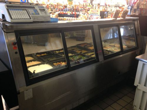 8&#039; Baker (Hill Phoenix) curved glass refrigerated display Deli case