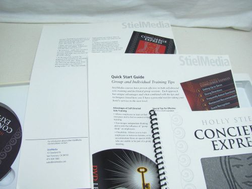 Holly Steil&#039;s Concierge Express Front Desk DVD Training Kit Hotel Employee