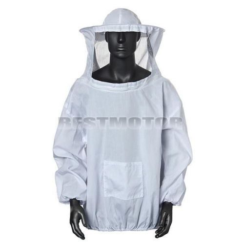 Protective bee beekeeping jacket veil dress suit with pull hat smock equipment for sale