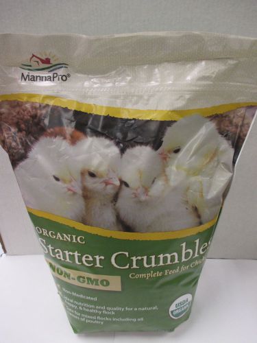 Chick Starter Feed - Organic/Non GMO/Crumbles - 5 Pound Bag - Manna Pro
