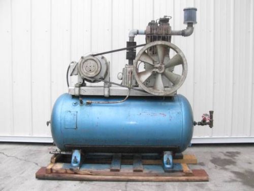 Good Used Quincy 320 60 Gallon Air Compressor 3PH Century 3HP Electric Motor