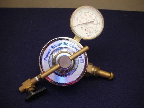 Fisher scientific fs-100 regulator, bu-2581-aq gauge, cga 580, b42f2 valve for sale