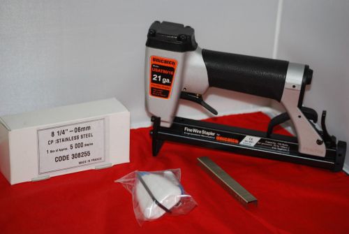 Series 80 std. nose 21 gauge 1/2&#034; crown unicatch stapler w/ 1 box 1/4&#034;ss combo for sale