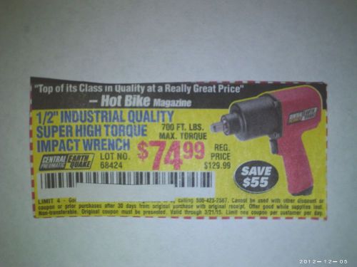 Earthquake 1/2 impact wrench ( coupon ) for sale
