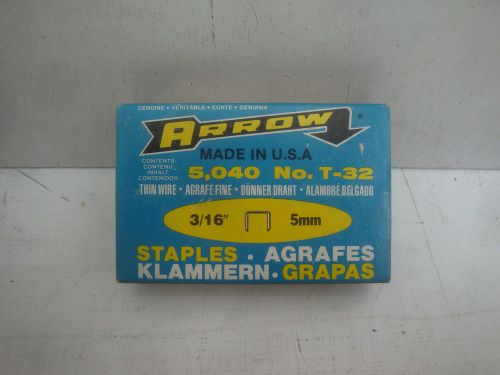 PACK OF OLD STOCK (5040) ARROW T-32 T32 T30 5MM THIN WIRE STAPLES
