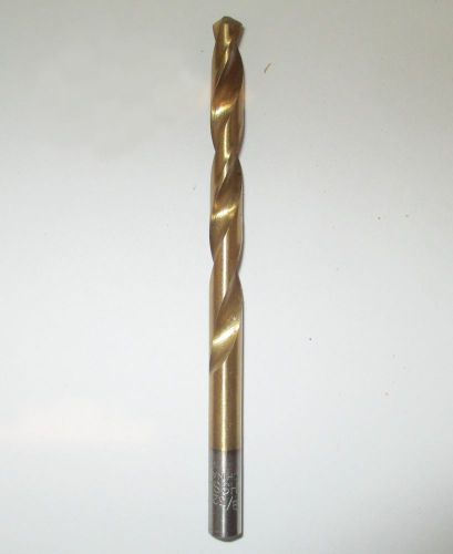 New 9/32&#034; titanium nitride high speed steel drill bit 4-3/8&#034; oal; $1 off 2nd+ for sale