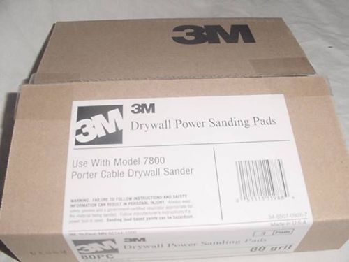 3m drywall  sanding discs--2 boxes of 3---porter cable 7800---80 grit---6 discs for sale