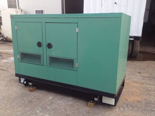 2005 onan 35 kw genset enclosed base tank sound attenuated 1 ph, only 336 hours! for sale