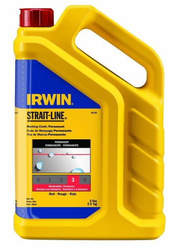 4 Pack of Irwin 65102 Strait-Line 5lb Permanent Marking Chalk Refill - Red