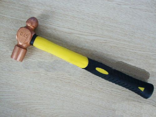 1 x non-sparking 3 pounds 1.35 kg red copper round head hammer for sale
