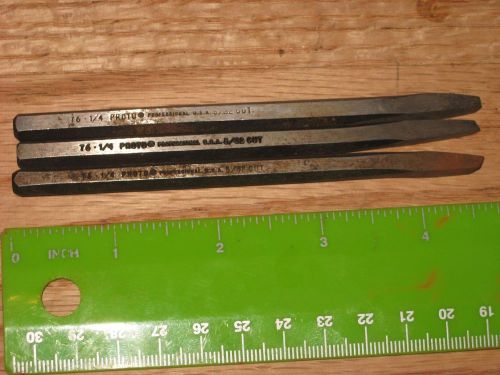 Proto tools 5/32&#034; diamond point chisel, group of 3 &#034;professional&#034; for sale