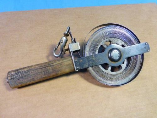 Vintage lufkin oil gage tape measure wind up for sale