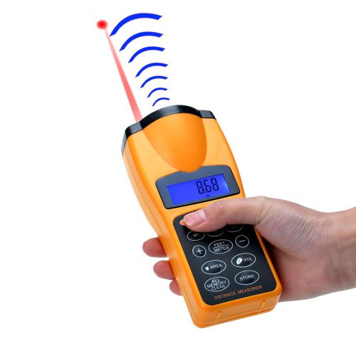 Supreme accuracy laser ultrasonic distance volume area measurer tool up to 60ft for sale
