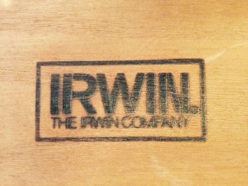 IRWIN 13 PEICE WOOD DRILL BITS 1/4&#034; TO 1&#034; IN WOODEN CASE, LIGHTLY USED