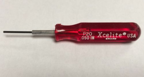 Xcelite tools: p20, .050 x 3 1/2&#034; compact hex socket screwdriver, red handle for sale